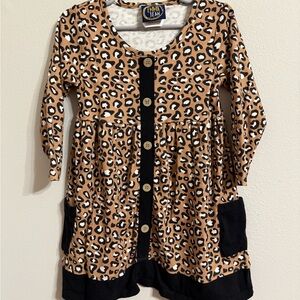 Leopard Print Button-Up Dress